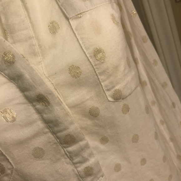 Mng mango cream polka dot long sleeve shirt xxs - Picture 2 of 6